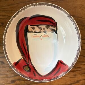 Cristina Fortini Santa St Nick Bowl Hand Painted Italy